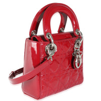 Red Patent Cannage Mini Lady Dior