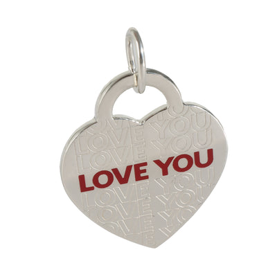 I Love You Heart Pendant In Sterling Silver