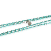 Sparkle Chain With Blue Enamel in  Sterling Silver