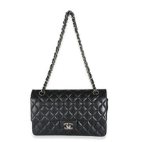 Black Quilted Lambskin Medium Classic Double Flap Bag