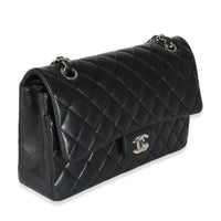 Black Quilted Lambskin Medium Classic Double Flap Bag