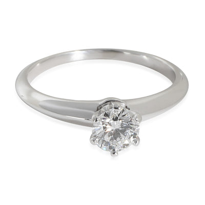 Solitaire Diamond Engagement Ring in Platinum F VVS2 0.52 CTW