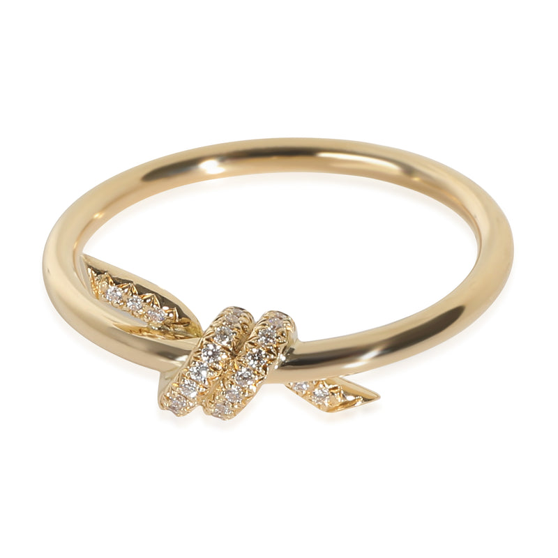 Tiffany Knot Ring in 18k Yellow Gold 0.05 CTW