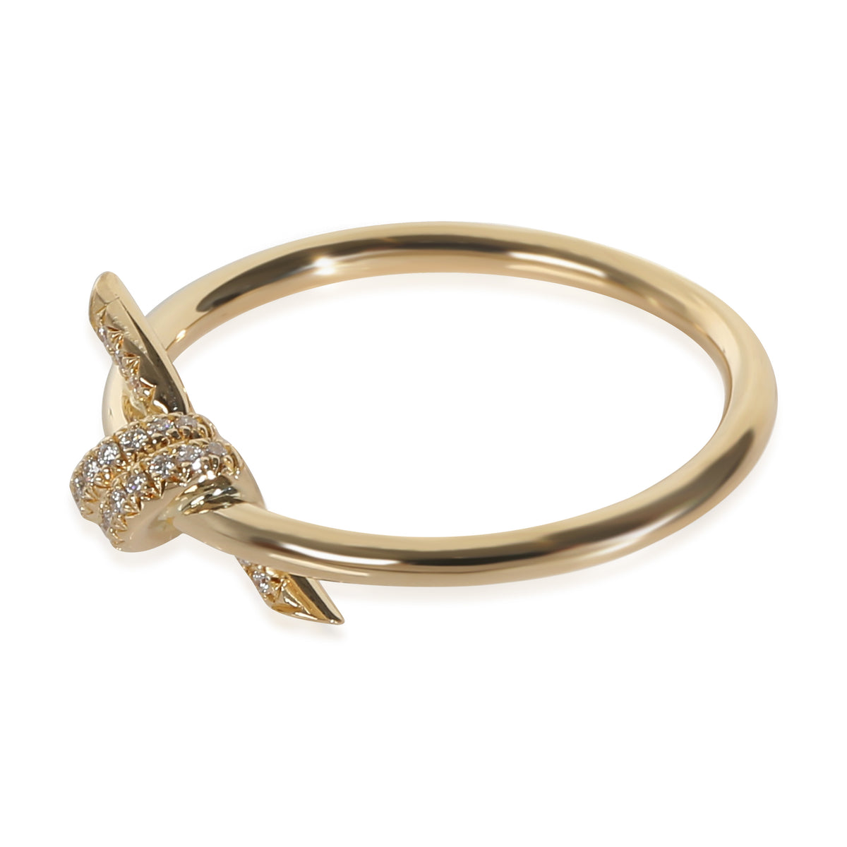 Tiffany Knot Ring in 18k Yellow Gold 0.05 CTW