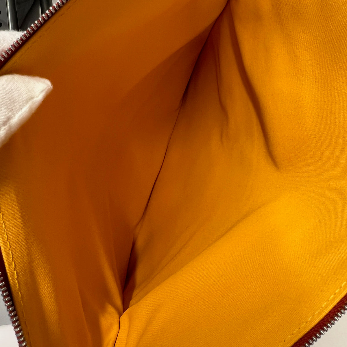 Red Goyardine Canvas Sainte Marie Clutch