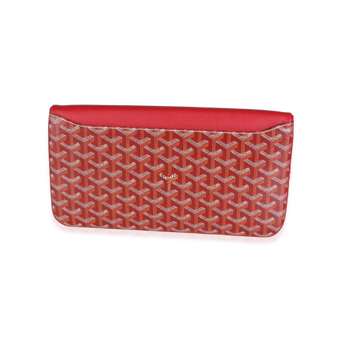 Red Goyardine Canvas Sainte Marie Clutch