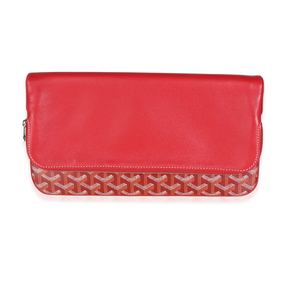 Red Goyardine Canvas Sainte Marie Clutch