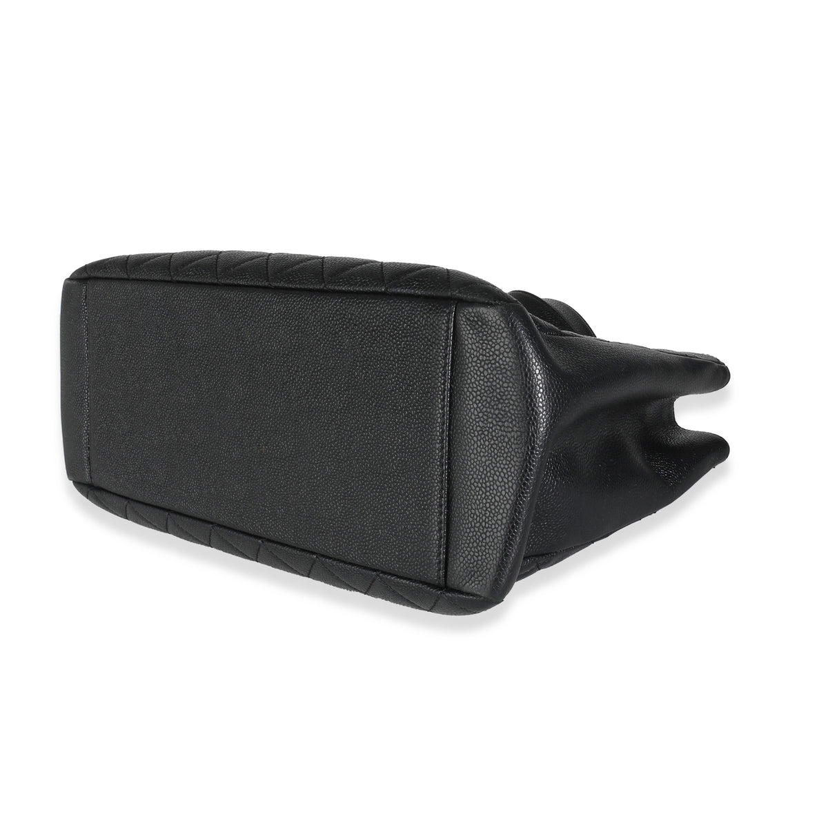 Black Quilted Caviar Grand Shopping Tote