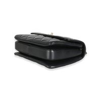 Black Quilted Lambskin Small Trendy Top Handle Flap Bag