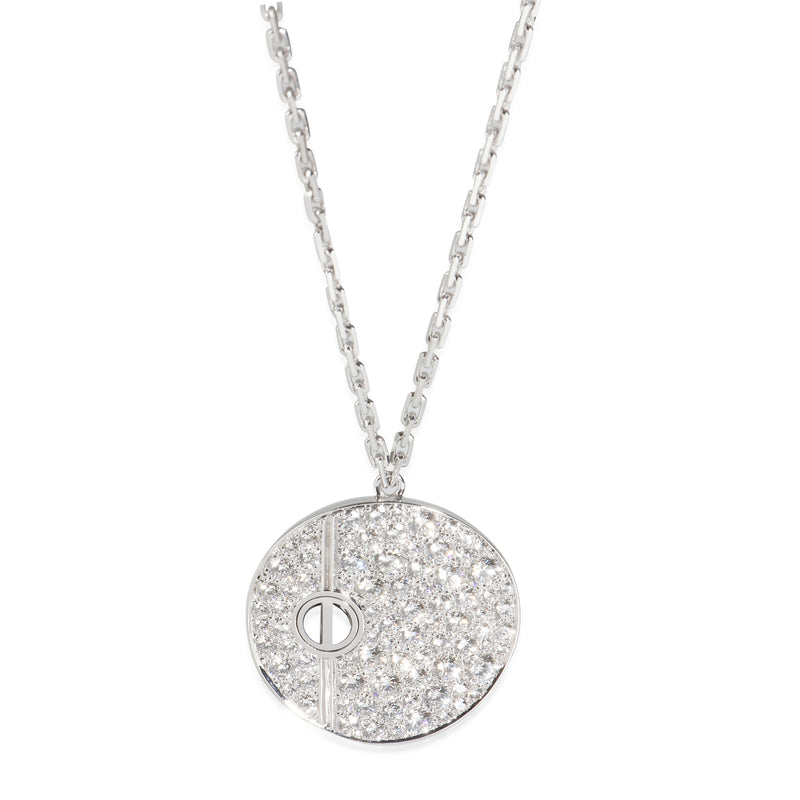 Cartier Diamond & Black Ceramic Love Pendant (White Gold) fv