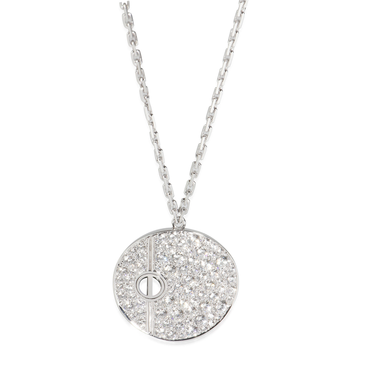 Cartier Diamond & Black Ceramic Love Pendant (White Gold) fv