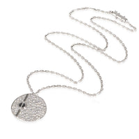 Diamond & Black Ceramic Love Pendant (White Gold)