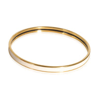 Hermes Extra Narrow Uni Bangle In Creme Yellow Gold Plated, 70MM