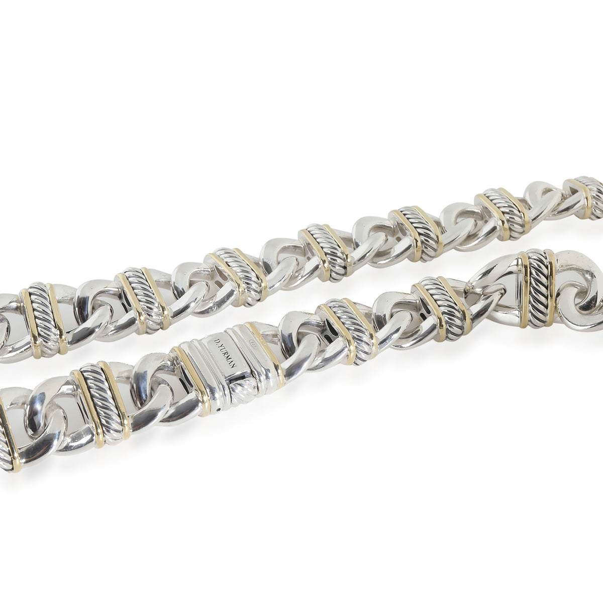 Madison Link Necklace in 18K Yellow Gold & Sterling Silver