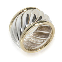 Sculpted Cable Ring in 18k Yellow Gold/Sterling Silver