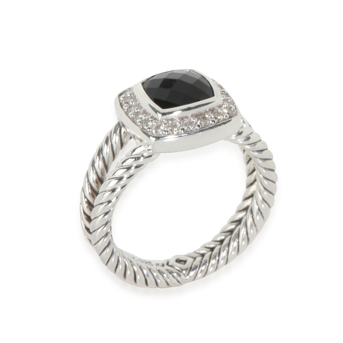 Albion Onyx Ring in  Sterling Silver 0.16 CTW