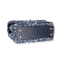 Blue Crochet Mini Coco Top Handle Flap Bag