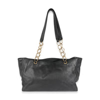 Black Caviar CC Ring Chain Shoulder Tote