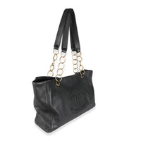 Black Caviar CC Ring Chain Shoulder Tote