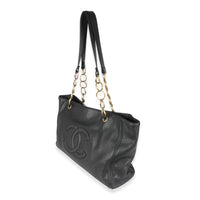 Black Caviar CC Ring Chain Shoulder Tote