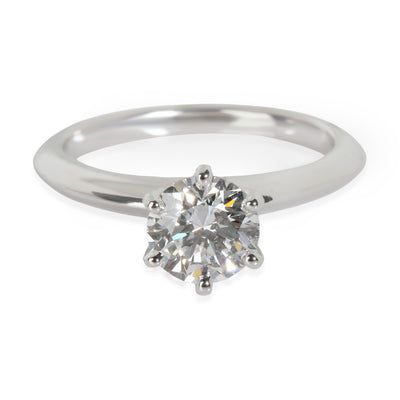 Tiffany & Co. Solitaire Engagement Ring in Platinum F VS2 1.00 CTW fv