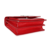 Rouge Eros Crocodile Embossed Calfskin Medium Sunset Bag