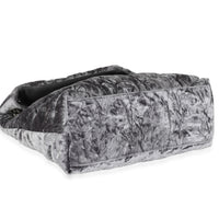 Iron Grey Crushed Velvet Small Loulou Puffer Bag