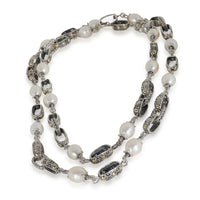 Dot Collection Pearl Necklace in 18k Yellow Gold/Sterling Silver