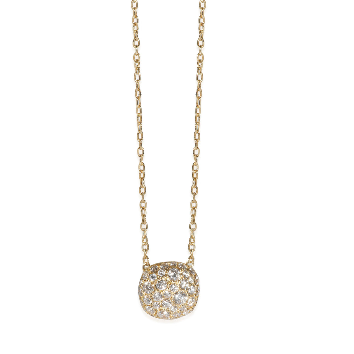 Petite Pave Pendant in 18k Yellow Gold 0.39 CTW