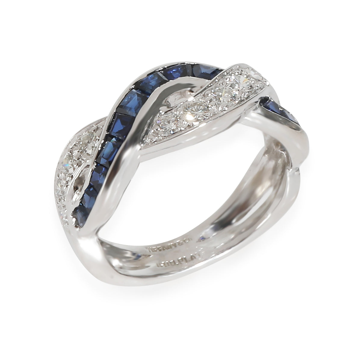 Vintage Sapphire Band in  Platinum 0.4 CTW