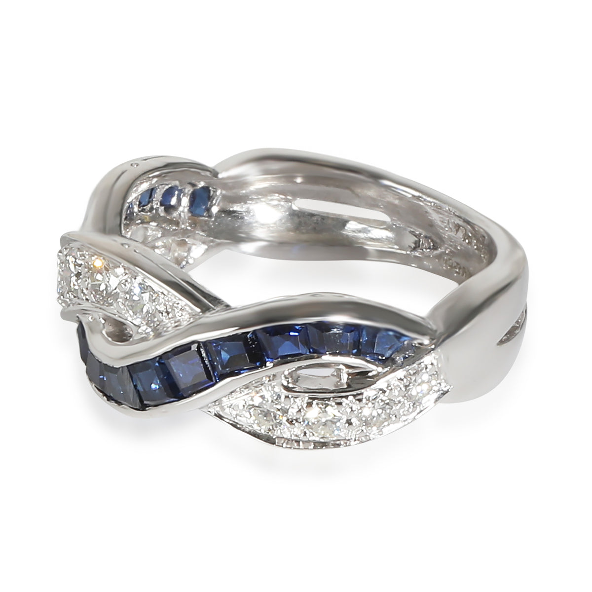 Vintage Sapphire Band in  Platinum 0.4 CTW