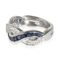 Vintage Sapphire Band in  Platinum 0.4 CTW