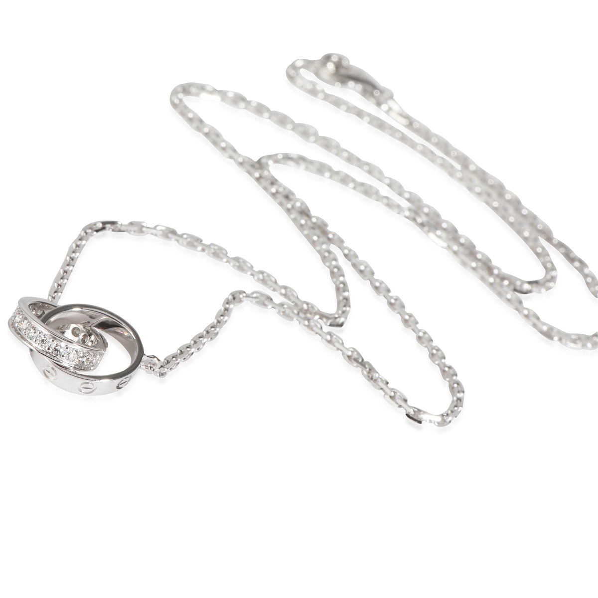 Love Necklace, Diamonds (White Gold)