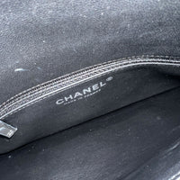 Chanel Black Lambskin Crystal Peace Sign Emoji Fold Over Clutch Handbag ad1