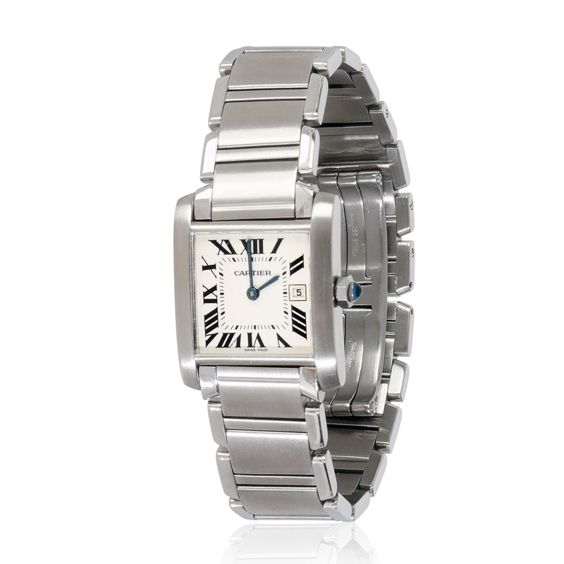 Tank Francaise de Cartier W51011Q3 Womens Watch in  Stainless Steel