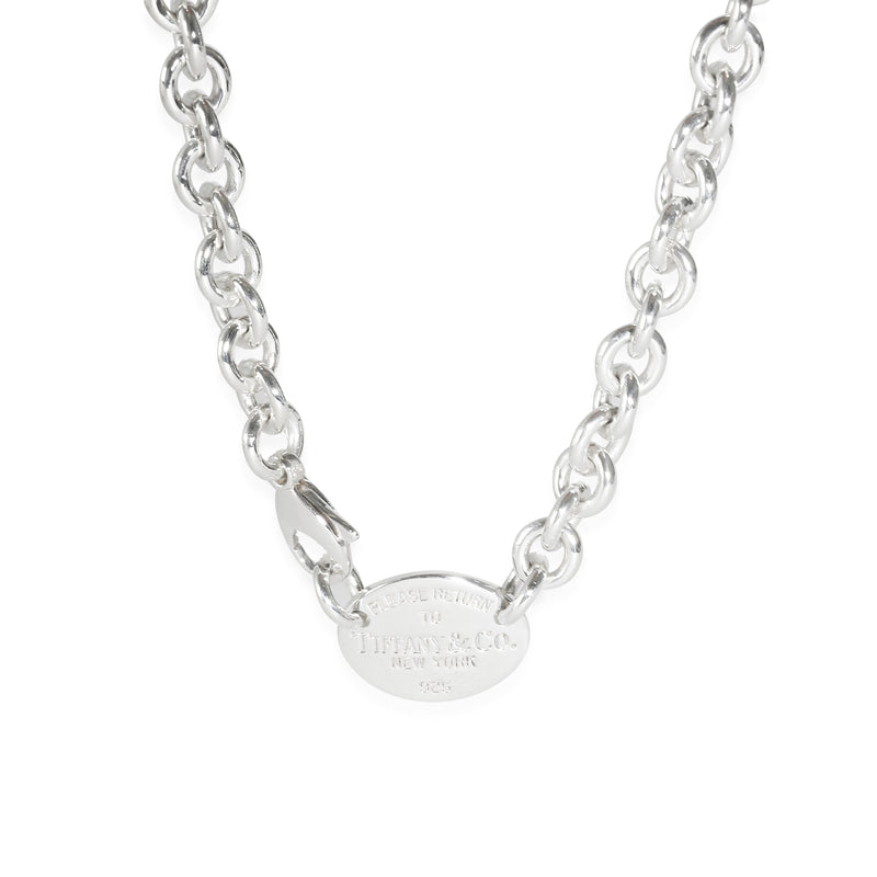 Return To Tiffany Oval Tag Necklace in  Sterling Silver