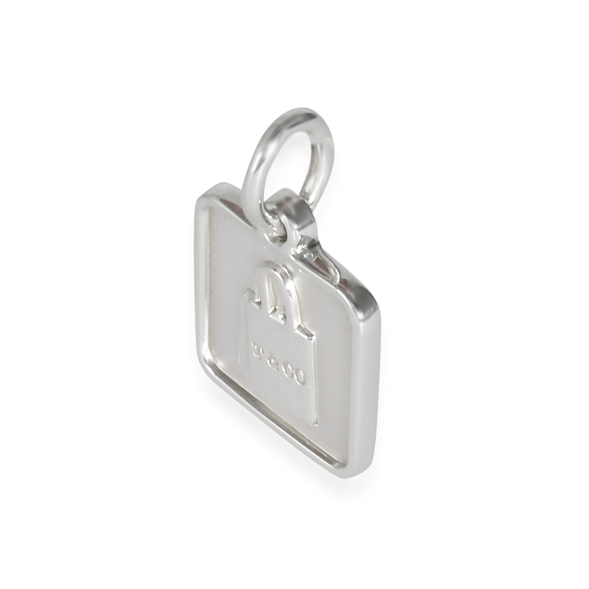 Shopping Bag Charm in Sterling Silver