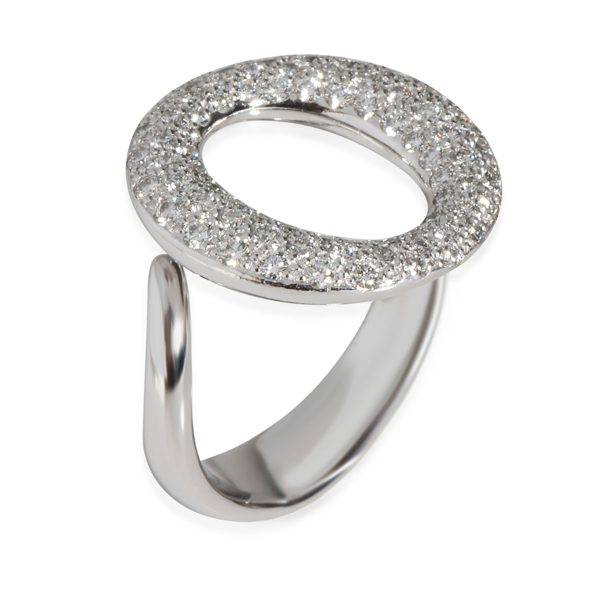 Tiffany & Co. Elsa Peretti Sevillana Diamond Ring in 18KT White Gold 0.80 CTW pv