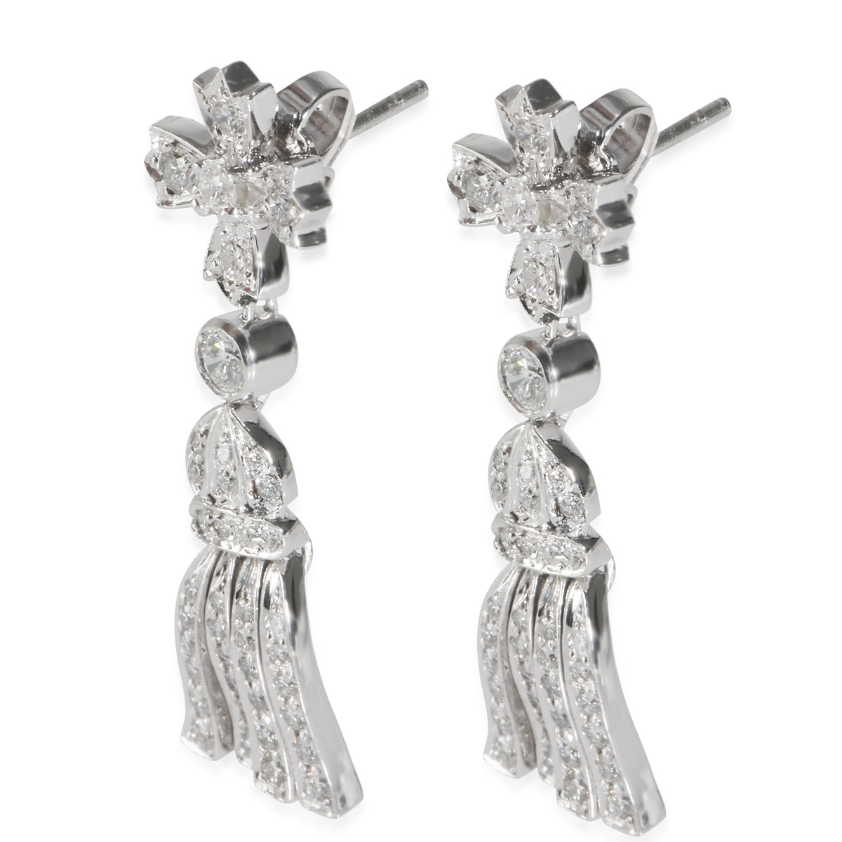 Chandelier Earrings in Platinum 1 CTW