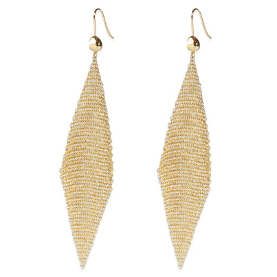 Vintage Elsa Peretti Mesh Drop Earrings in 18KT Yellow Gold