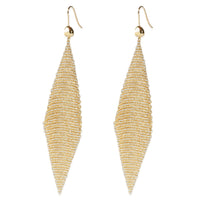 Vintage Elsa Peretti Mesh Drop Earrings in 18KT Yellow Gold