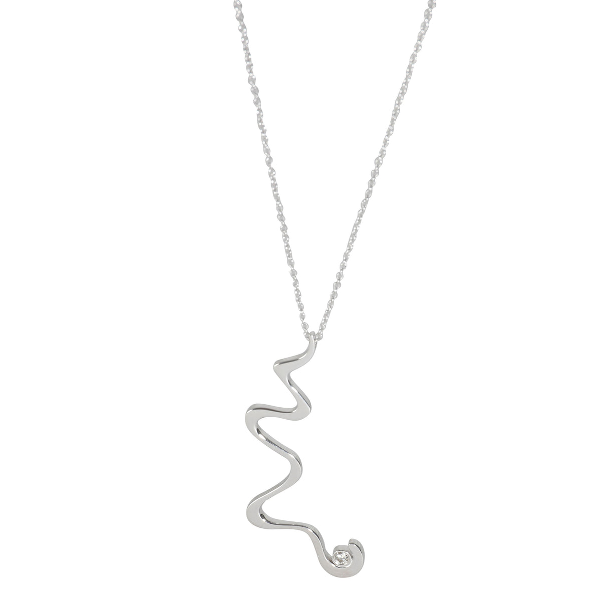 Frank Gehry Pendant in 18k White Gold 0.06 CTW