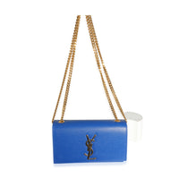 Royal Blue Grain De Poudre Small Classic Kate Chain Bag