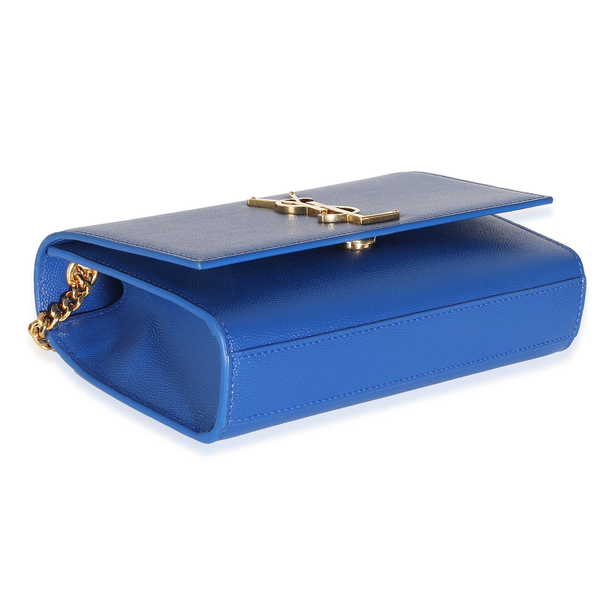 Royal Blue Grain De Poudre Small Classic Kate Chain Bag