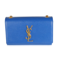 Royal Blue Grain De Poudre Small Classic Kate Chain Bag