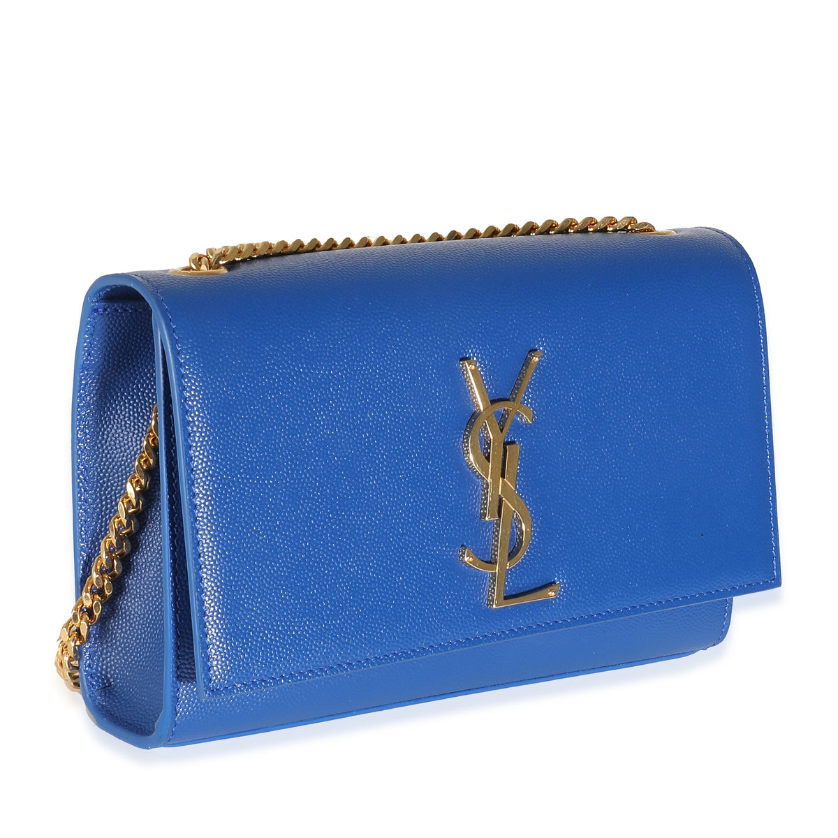 Royal Blue Grain De Poudre Small Classic Kate Chain Bag