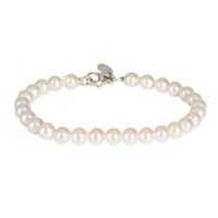 Ziegfeld Collection 6mm Pearl Bracelet in Sterling Silver