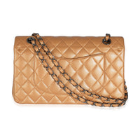 Bronze Gold Quilted Medium Classic Double Flap Bag