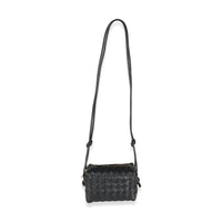 Black Nappa Intrecciato Mini Loop Camera Bag