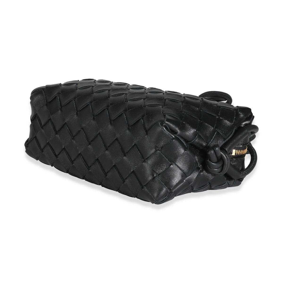 Black Nappa Intrecciato Mini Loop Camera Bag